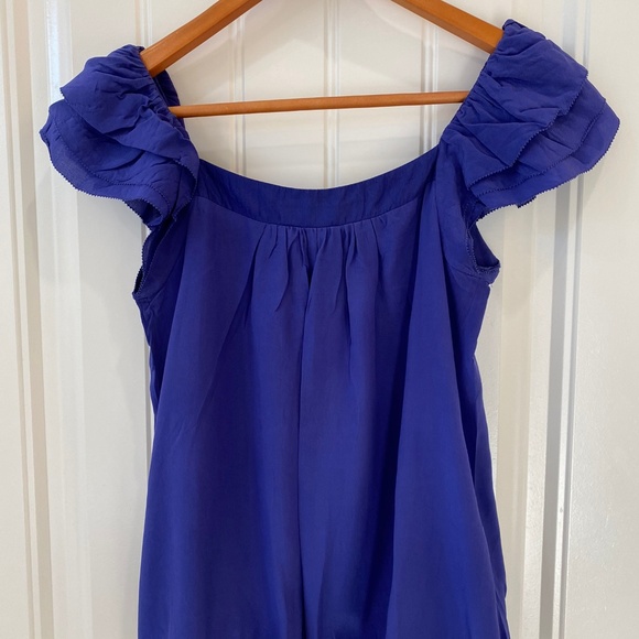 100% Silk Ruffled Sleeve Top - Picture 5 of 5